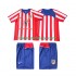 Camisola Atlético Madrid 2005 Retro Criança Equipamento Primeiro 2004 Manga Curta